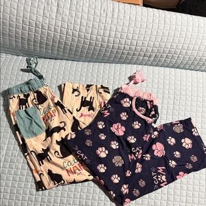 Lazy One Women’s Cat Print Pajama Bottoms - Size MP
